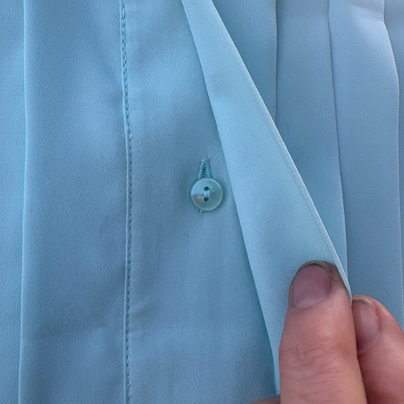 Vintage Mint Green Embroidered Blouse M - Picture 7 of 11